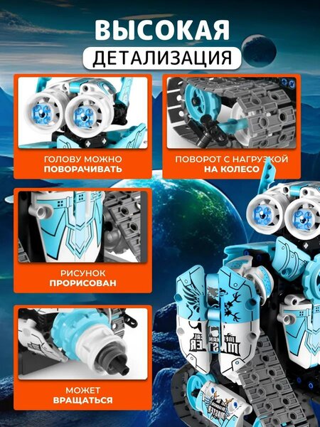 Синий робот конструктор