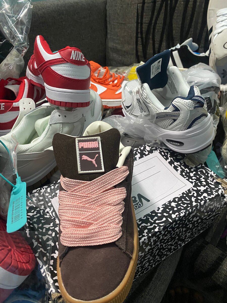 Basket Puma Suède Marron Rose