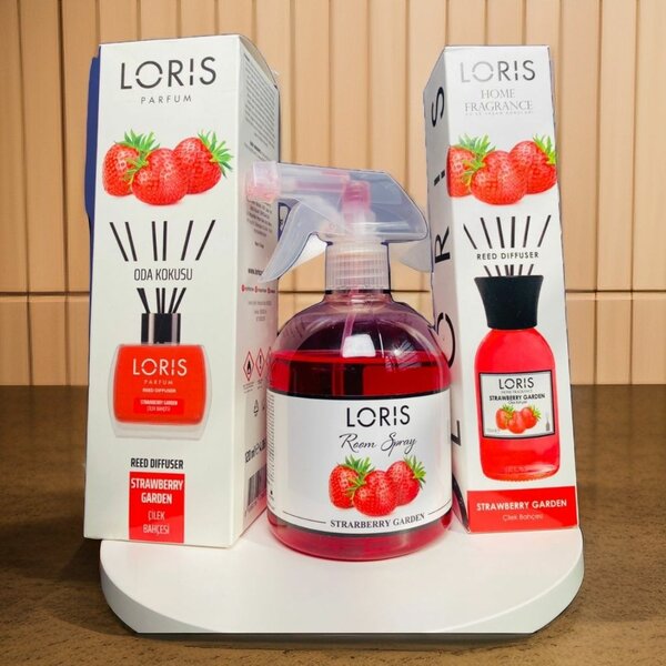 Loris Strawberry Garden home fragrance set