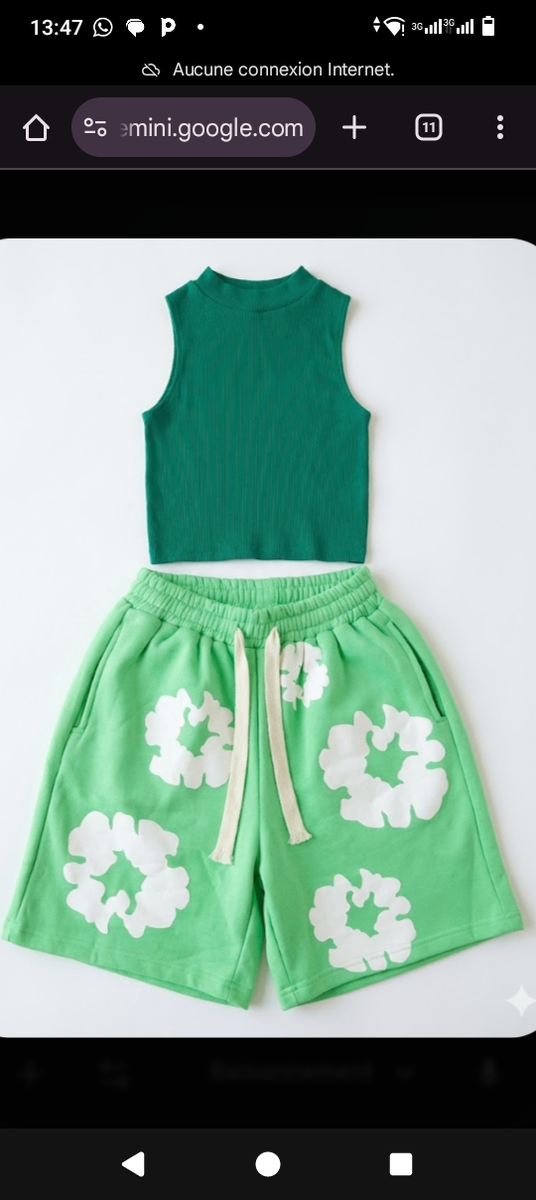 Ensemble Décontracté Vert Été