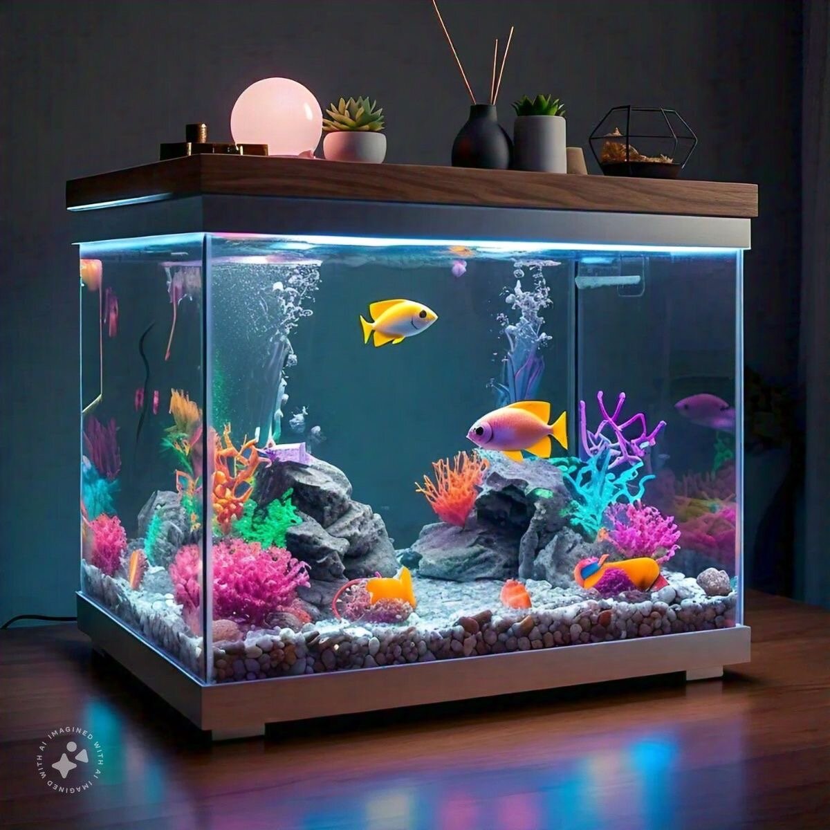 Aquarium LED éclairé