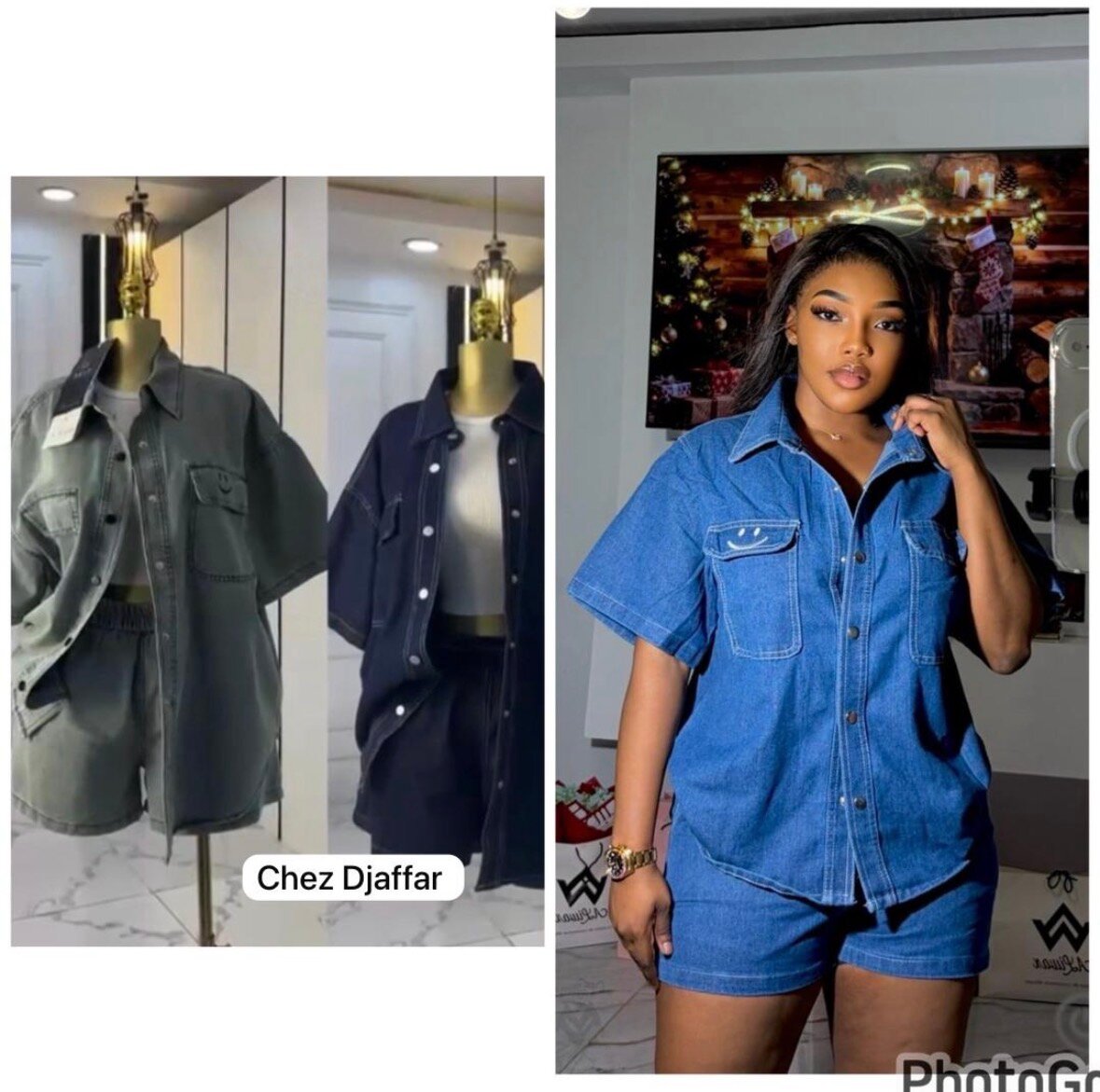 Ensemble denim tendance femme