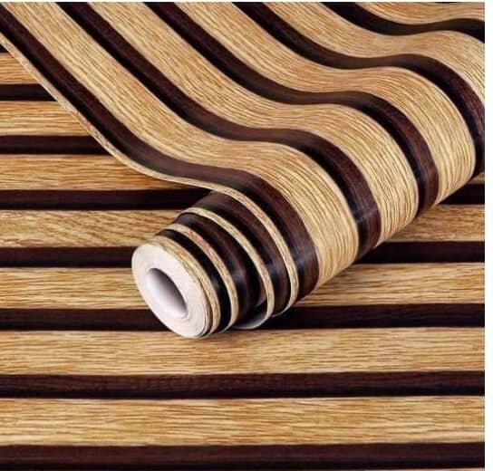 Papier peint effet bois adhésif