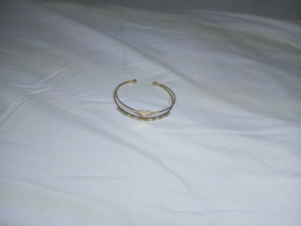 Bracelet ajustable cœur cristaux