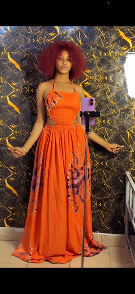 Robe longue africaine colorée