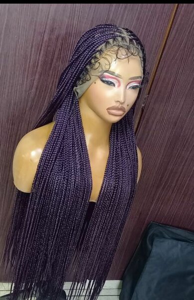 Perruque Tressée Violette