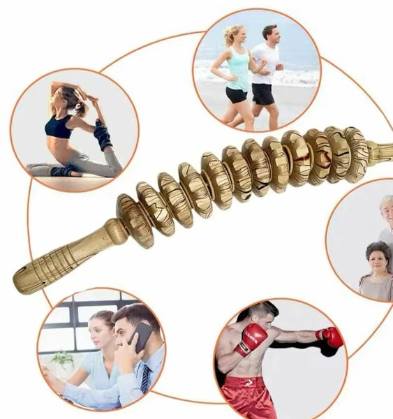 Rouleau de Massage Bois Musculaire