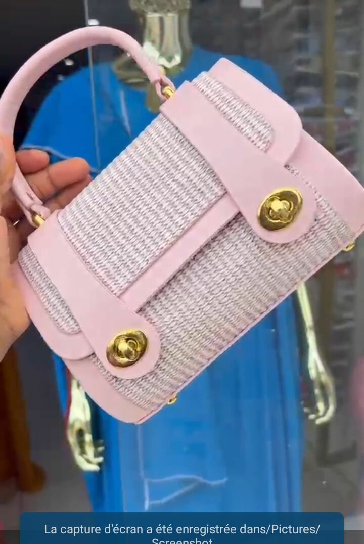 Sac à main en paille tressée