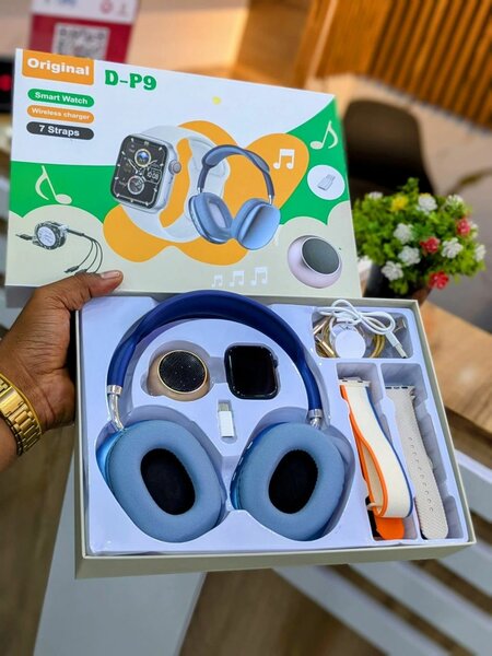 D-P9 Smart Watch & Headphones Set