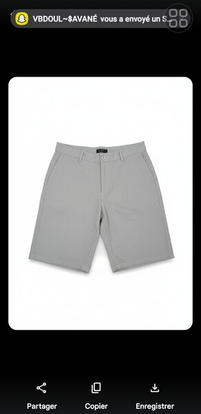 Shorts en toile gris élégants