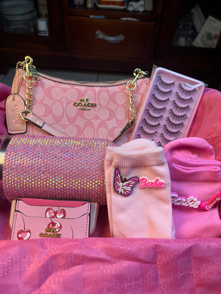 Pink Coach Purse Set