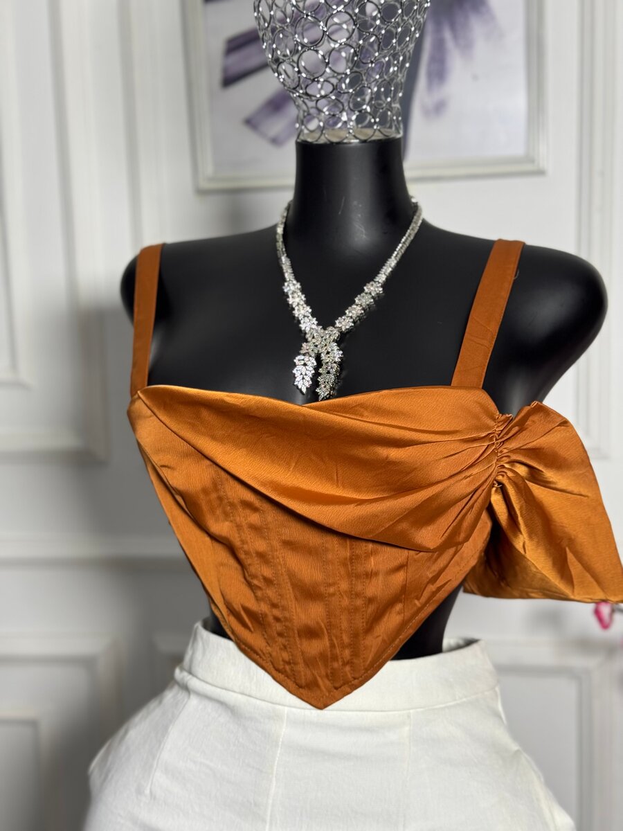 Top bustier satin chic