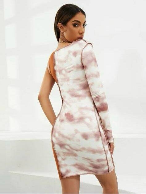 Robe ajustée asymétrique chic