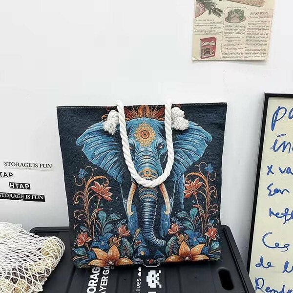 Sac cabas imprimé floral