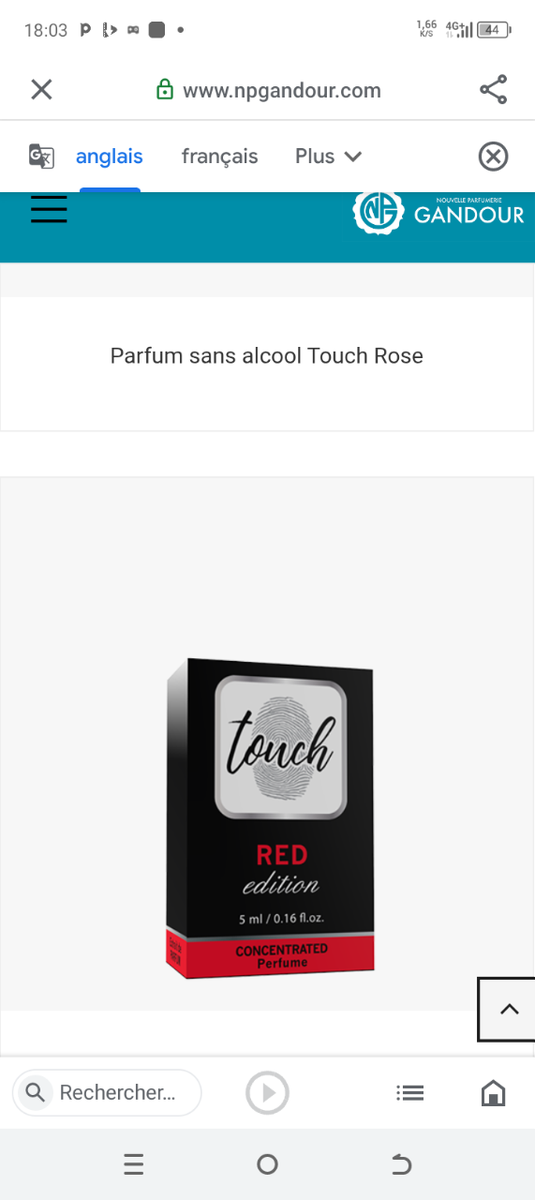 Parfum Touch Sans Alcool