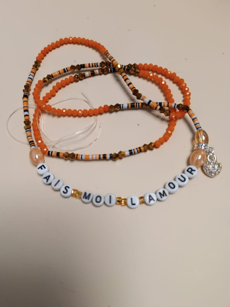 Bracelets Perles Message Amor
