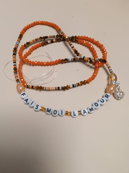 Bracelets Perles Message Amor