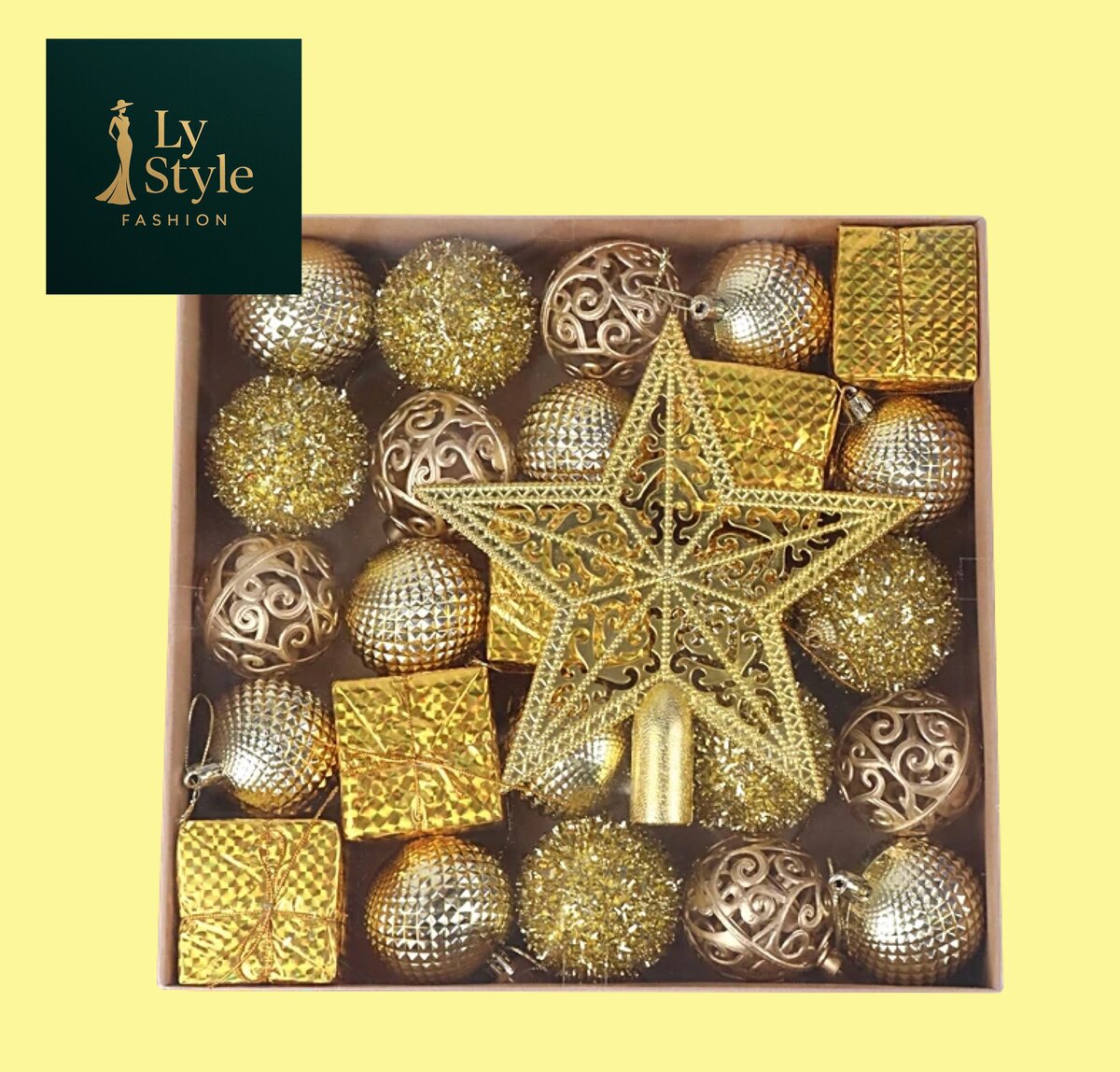 Décorations de Noël dorées