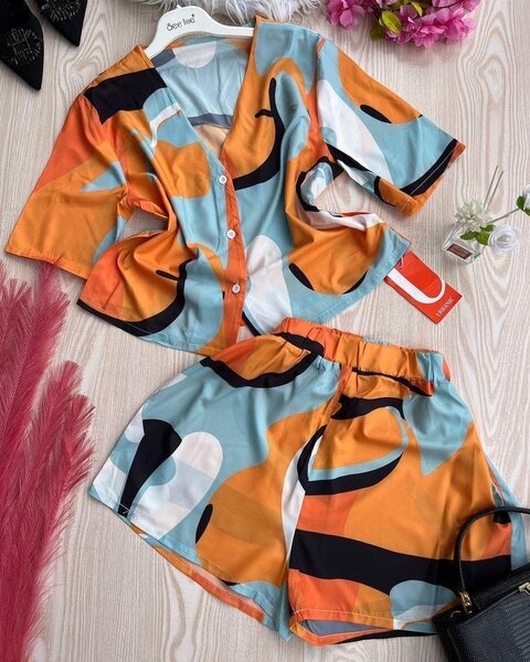 Ensemble short imprimé chic