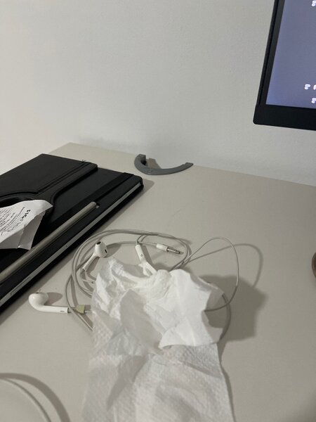 Écouteurs filaires blancs