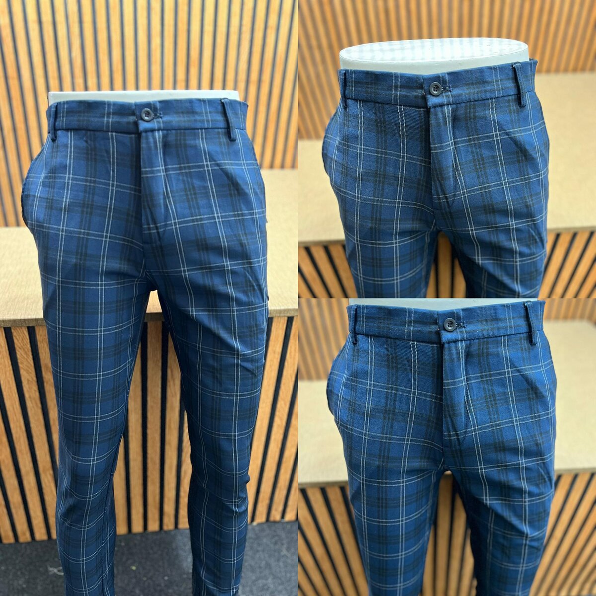 Checked trousers men's