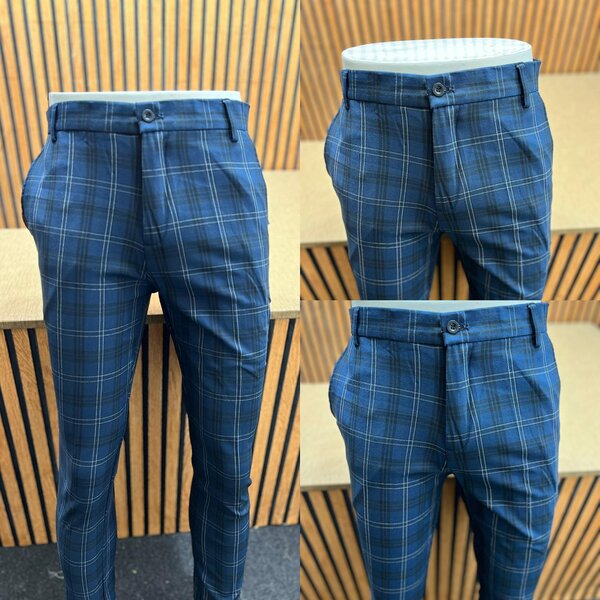 Checked trousers men's