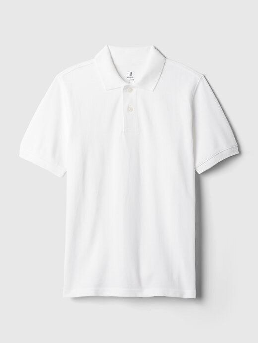 Authentic plain white polo kids