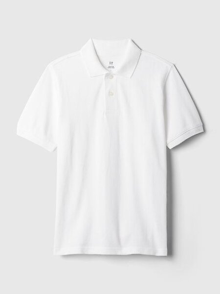 Authentic plain white polo kids
