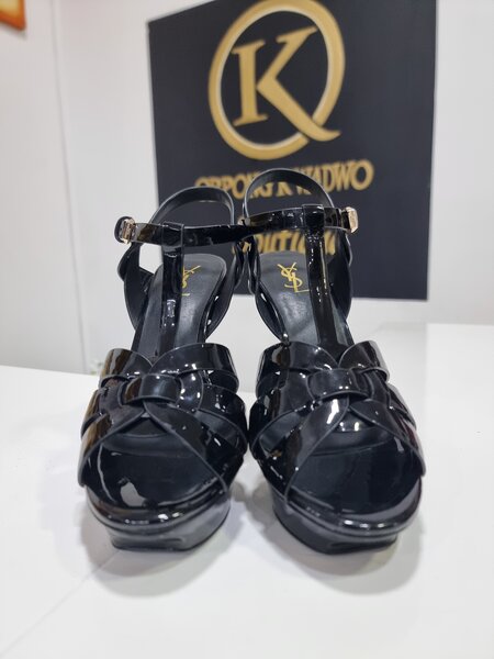 YSL Black Patent Leather Heels