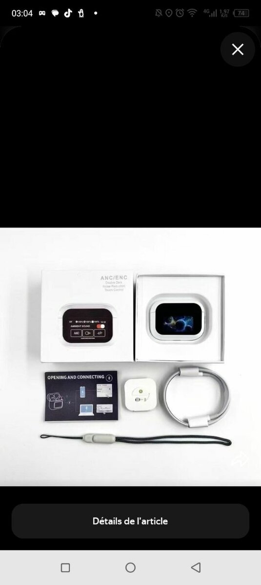 Écouteurs avec écran