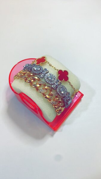 18k Gold bracelet, Diamond bracelet and Van Cleef bracelet