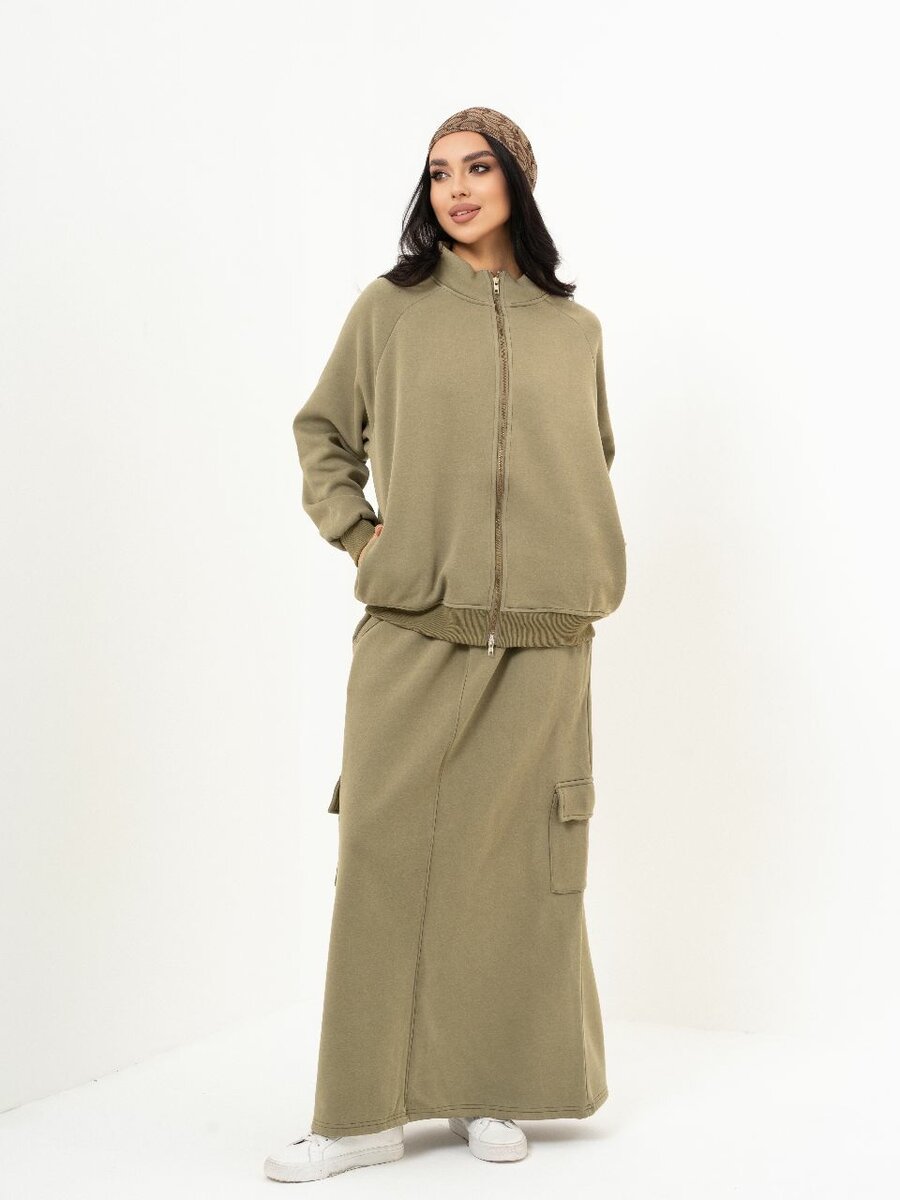 Костюм и юбка с начесом