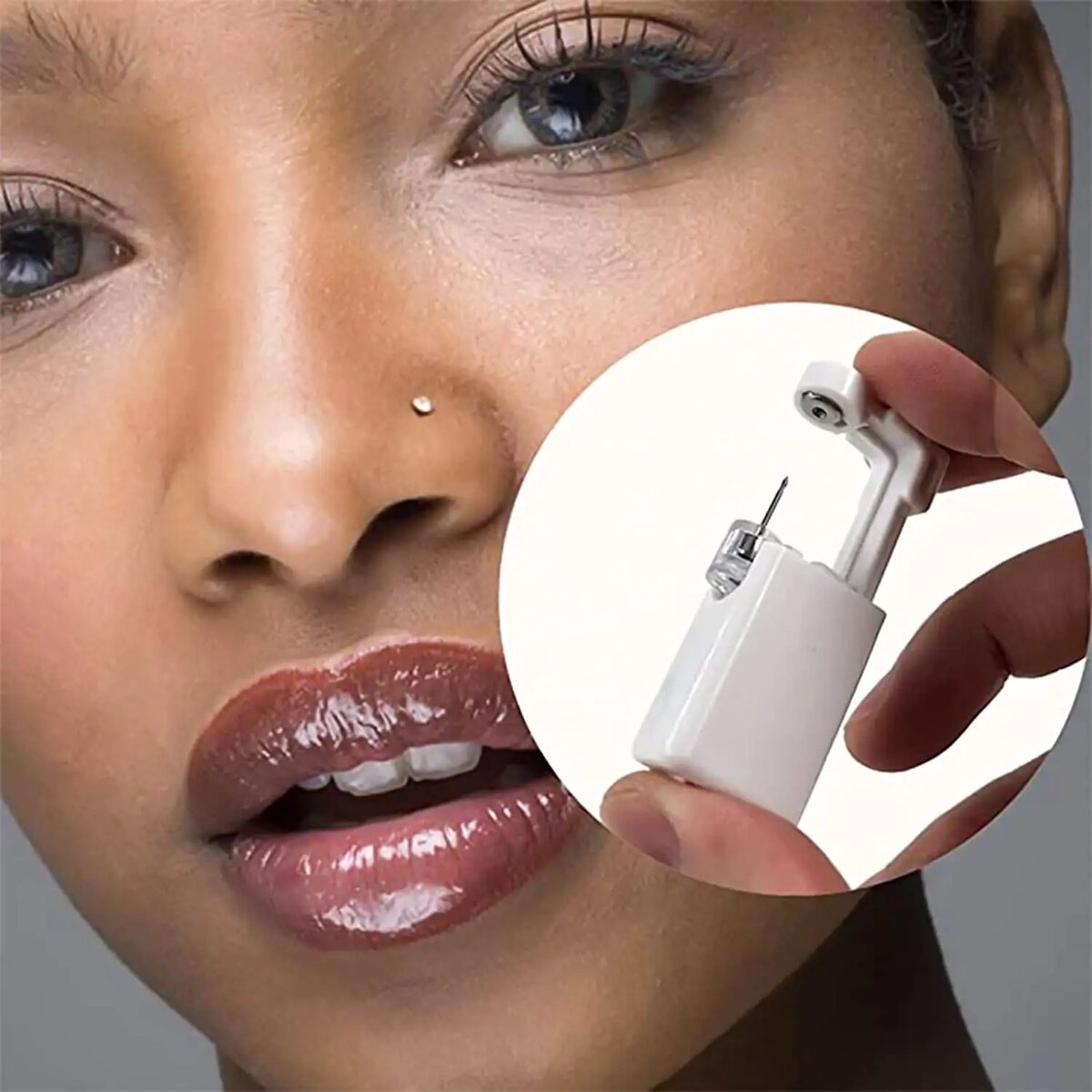 Disposable nose piercing tool