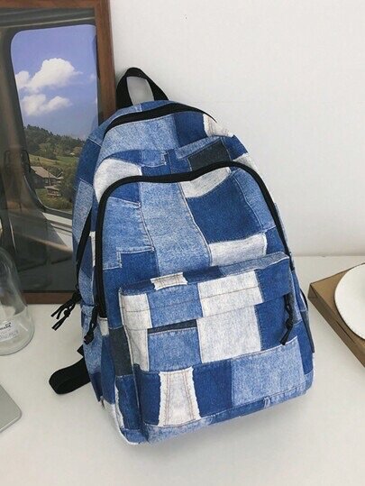 Sac à dos en patchwork tendance
