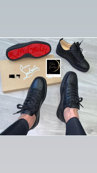 Sneakers en cuir noir élégant