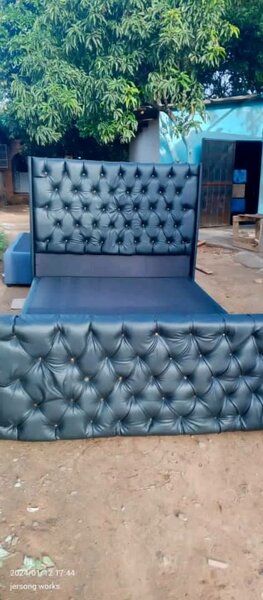 Stylish and high-quality double bed with headboard