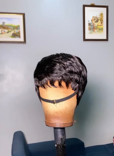 100%human hair pixie wig