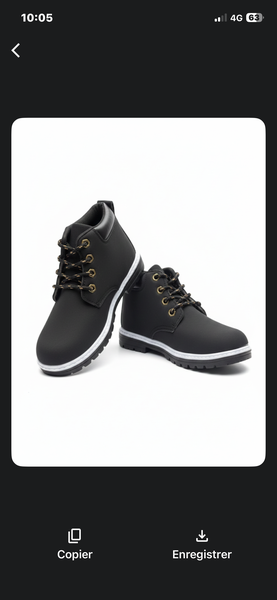 Bottes Noires Enfant Chaudes