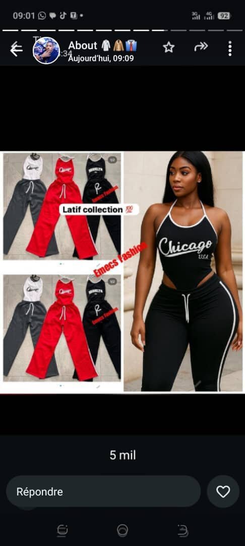 Ensemble de survêtement élégant femme