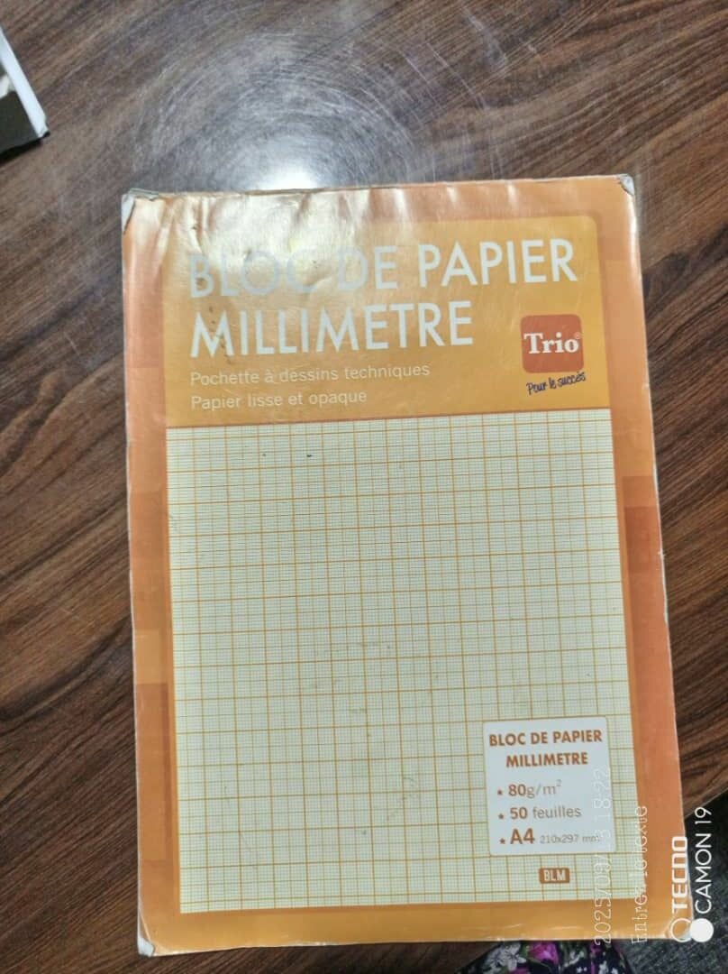 Bloc de Papier Millimétré A4