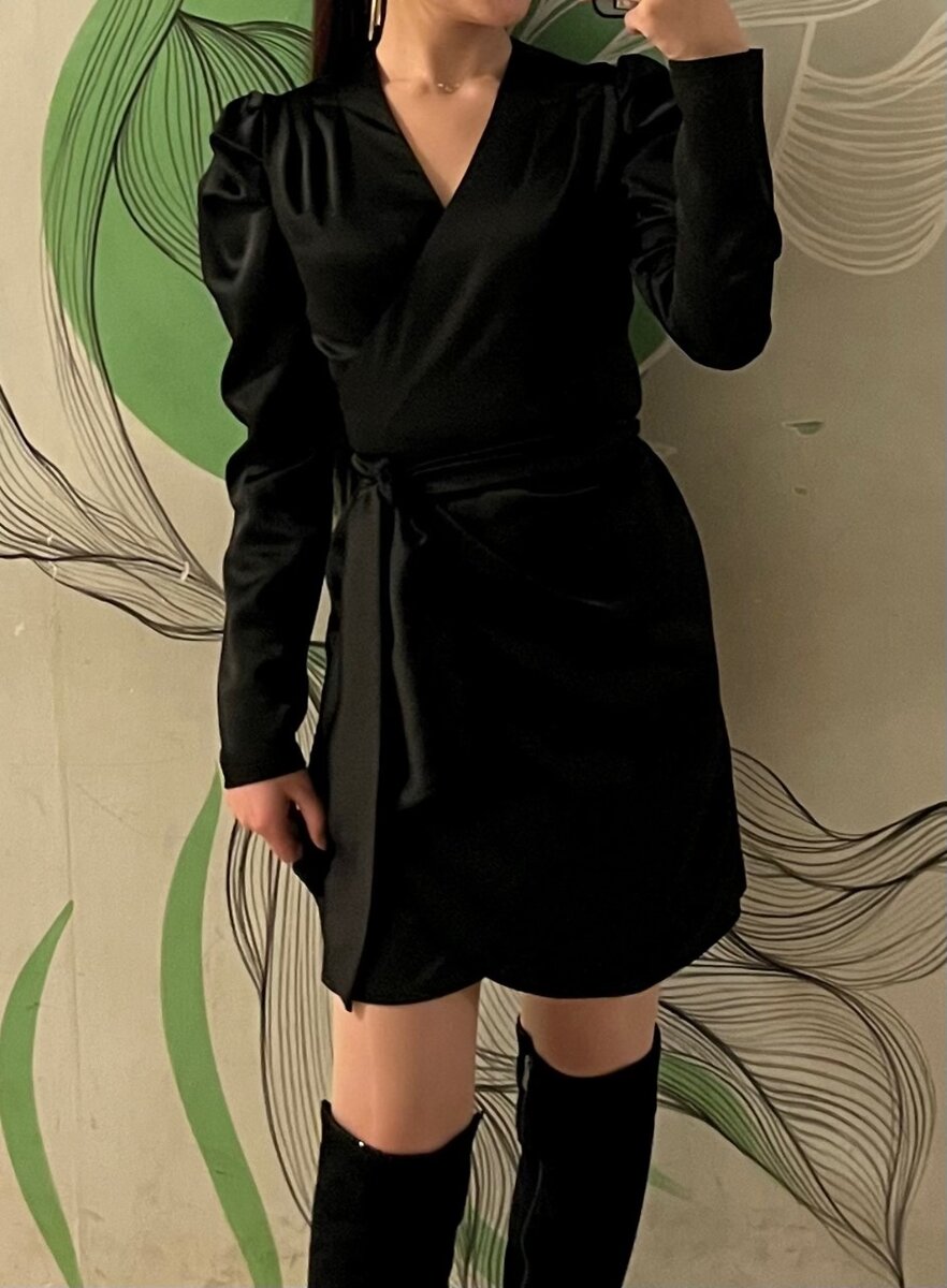 Атласная платье