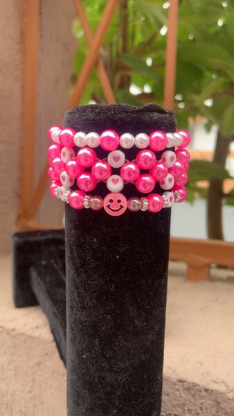 Bracelet perles sourire