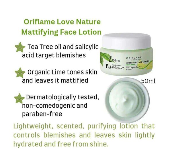 Oriflame Pure Skin Mattifying Face Lotion with Organic Tea T