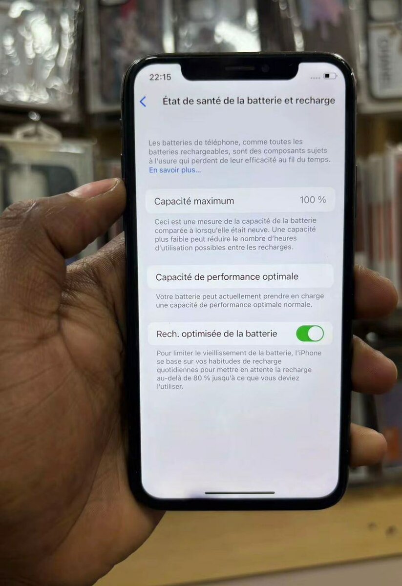 iPhone avec affichage vibrant