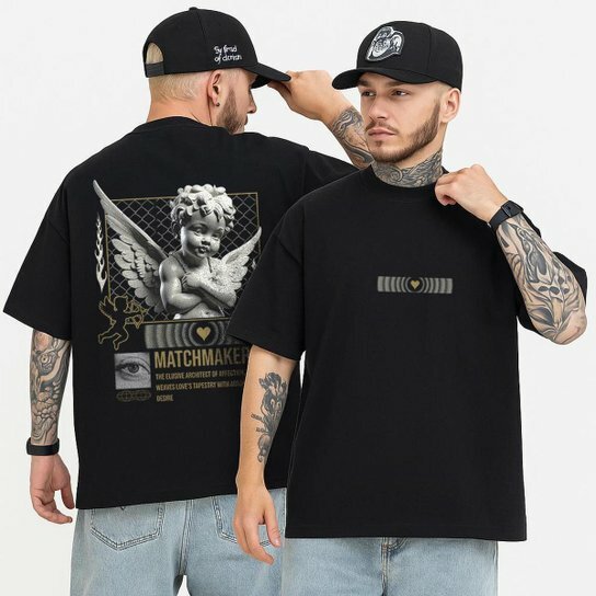 T-shirt streetwear graphique noir