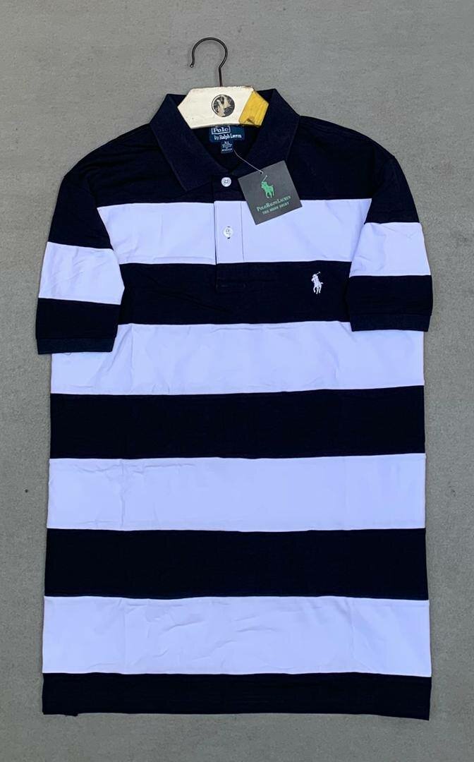 Polo tendance rayé homme