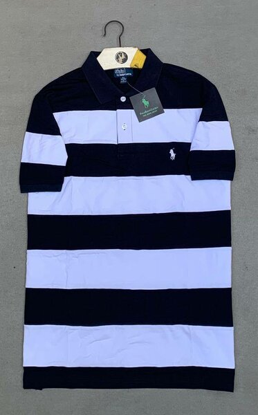 Polo tendance rayé homme