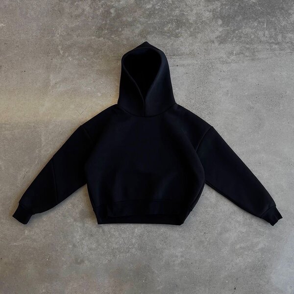 Hoodie unisexe noir confortable