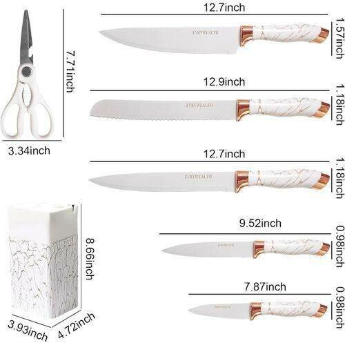 Premium 7 Piece Kitchen Knife Set Complete Cutlery Set
