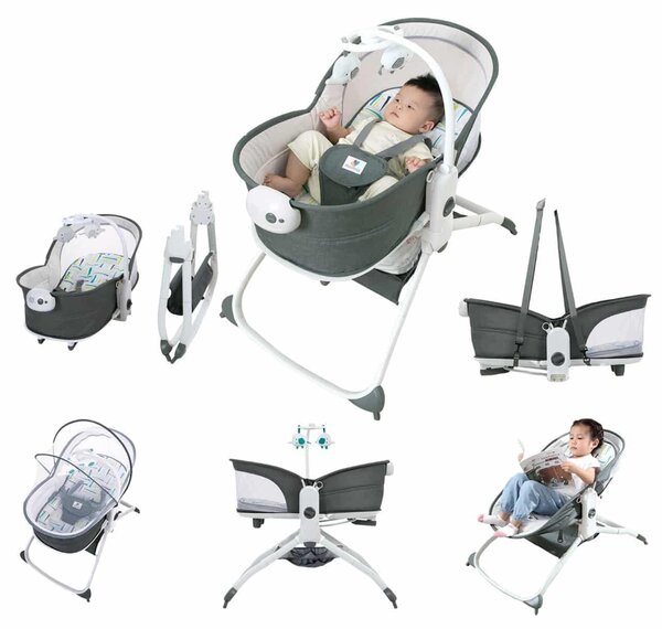 6 in 1 Rocker and Bassinet Napper and "Rock and Play" mode Musical Rhymes and Melodies